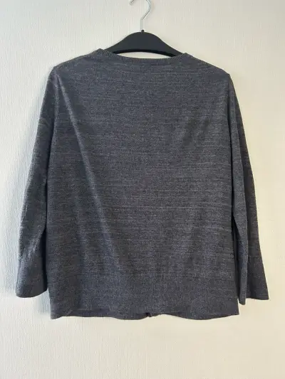 Cardigan gris de lana marca LOFT talla M - miniatura 3