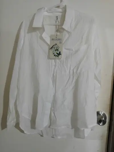 Blusa blanca con corazones Shein - miniatura 2
