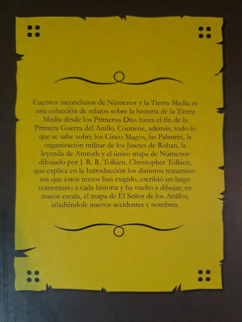 Libro Cuentos Inconclusos de Númenor y la Tierra Media de J.R.R. Tolkien - 4