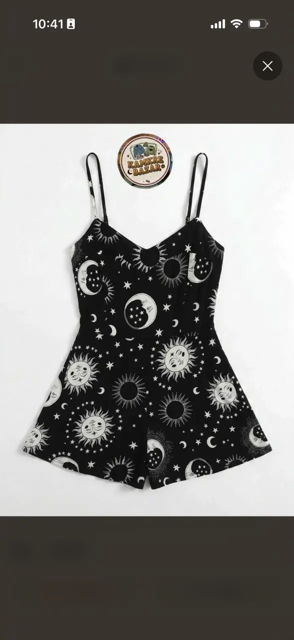 Enterito corto con estampado de sol y luna - 1