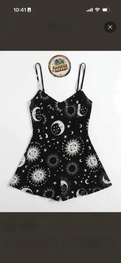 Enterito corto con estampado de sol y luna - miniatura 1