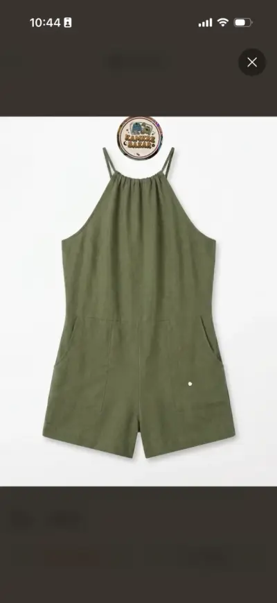 Enterito corto verde oliva para mujer - miniatura 1