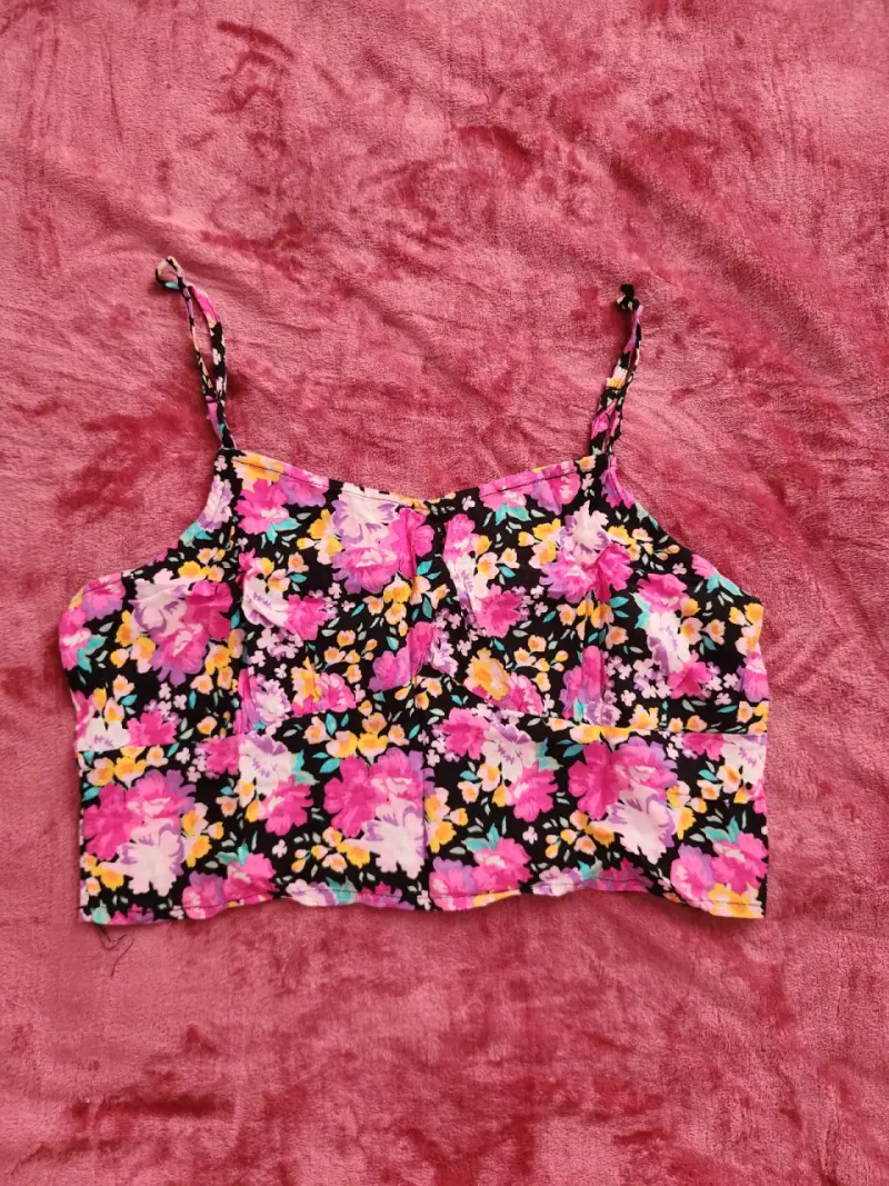 Top floral de tirantes para mujer - 1