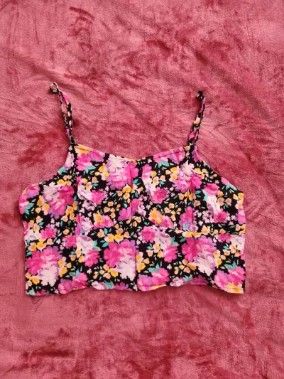 Top floral de tirantes para mujer - miniatura 1