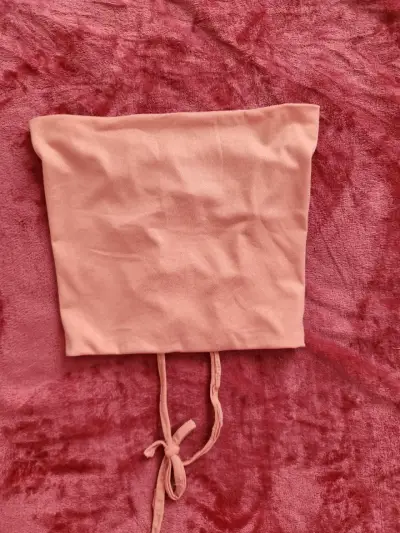 Top bandeau rosado con brillo - miniatura 1