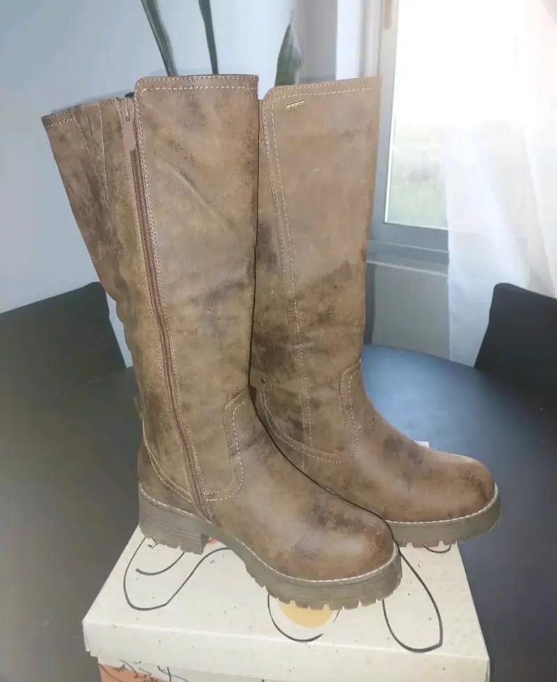 Botas café para mujer talla 37 - 1