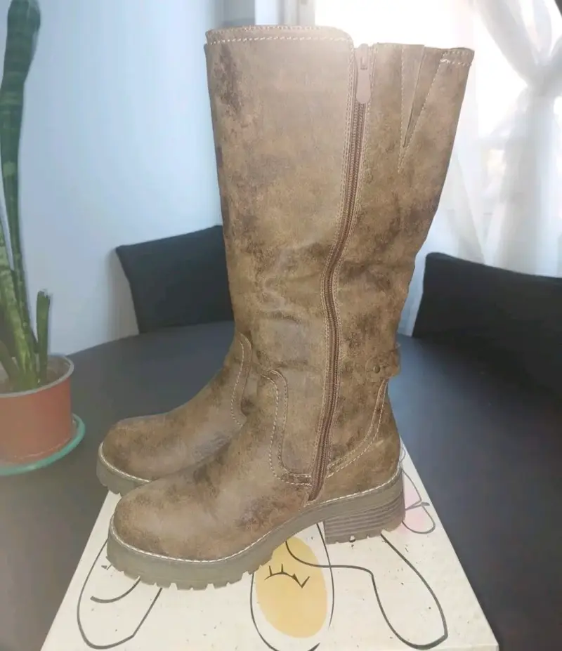 Botas café para mujer talla 37 - 2