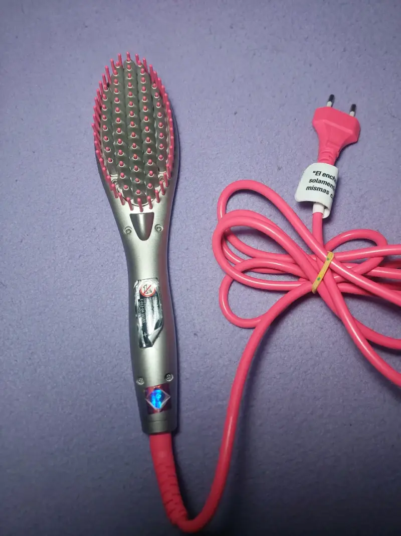 Cepillo alisador eléctrico rosa - 1
