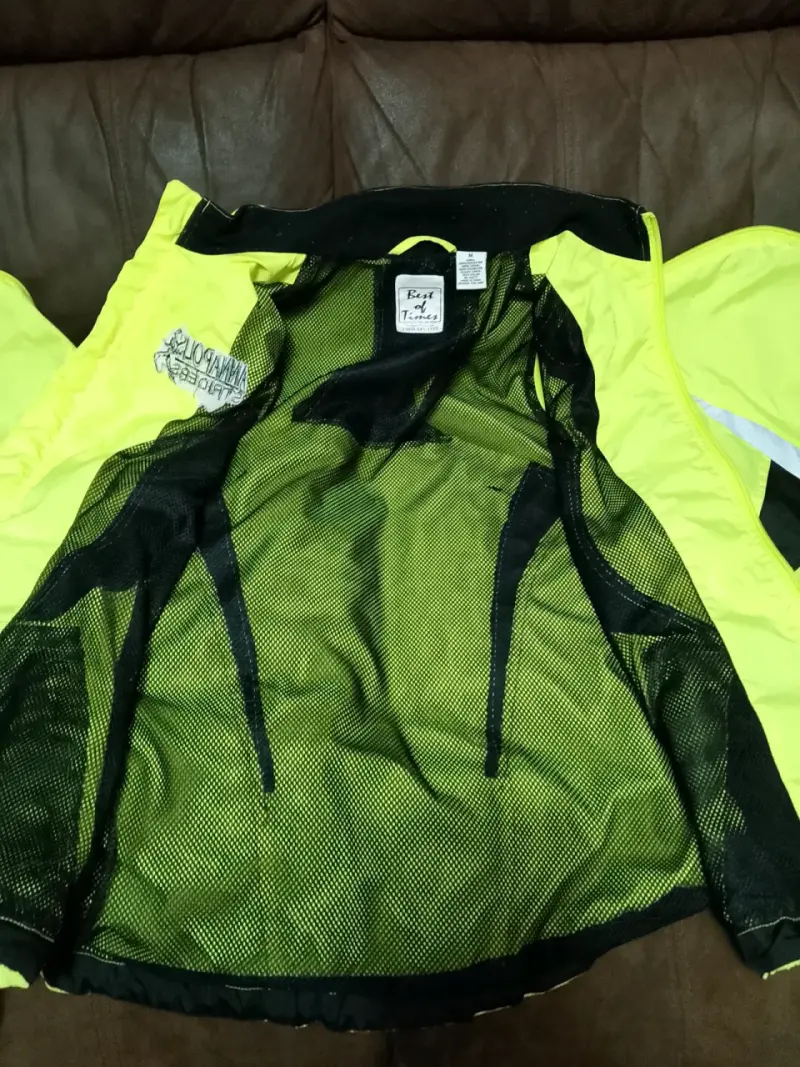 Chaqueta de ciclismo reflectante Best of Times amarilla - 2