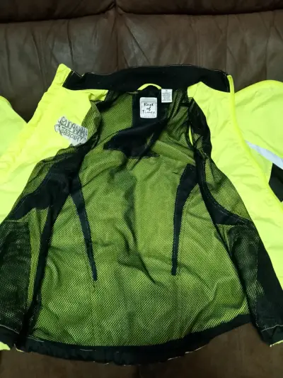 Chaqueta de ciclismo reflectante Best of Times amarilla - miniatura 2