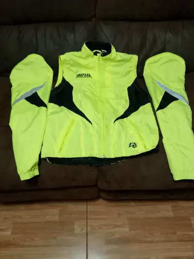 Chaqueta de ciclismo reflectante Best of Times amarilla - miniatura 3