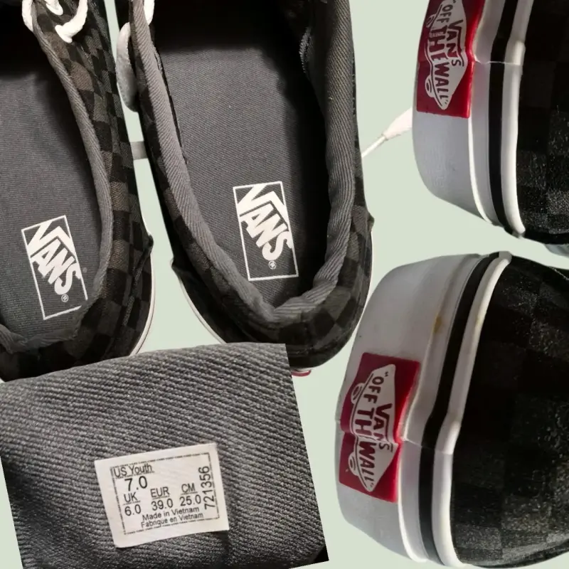 Zapatillas Vans Checkerboard Negro Talla 39 - 3