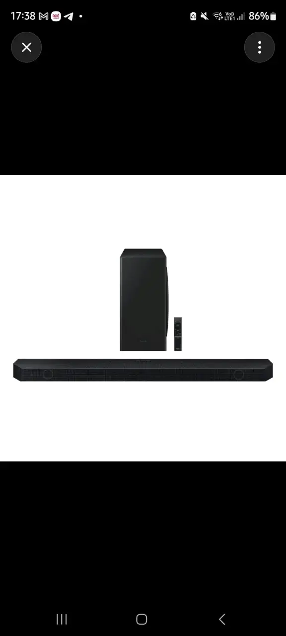 Barra de Sonido Samsung Q800C con Subwoofer - 1
