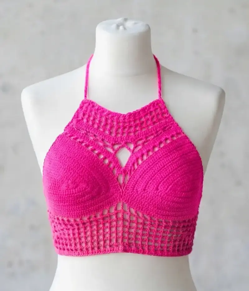 Top crochet tejido a mano - 1