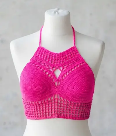 Top crochet tejido a mano - miniatura 1
