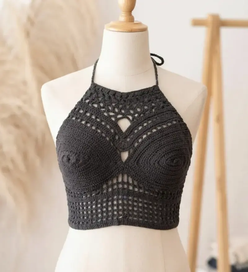 Top crochet tejido a mano - 2