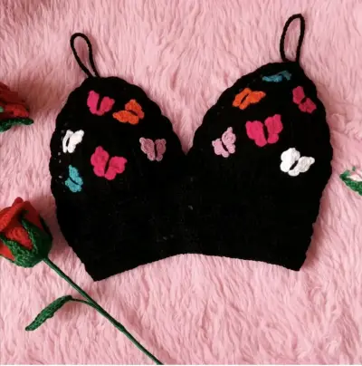 Top crochet tejido a mano - miniatura 3