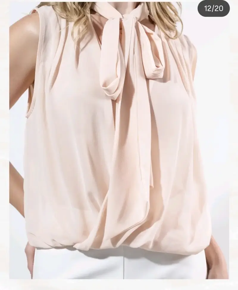 Blusa sin mangas Liu Jo beige elegante - 1