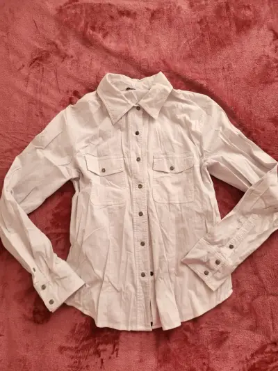 Camisa blanca de algodón - miniatura 1