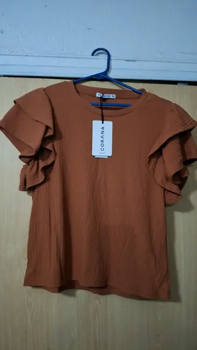 Polera manga corta color terracota Corona XL - miniatura 1