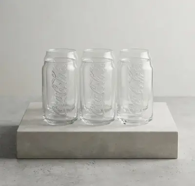 Set de 6 vasos Coca-Cola diseño lata 350 ml - miniatura 2