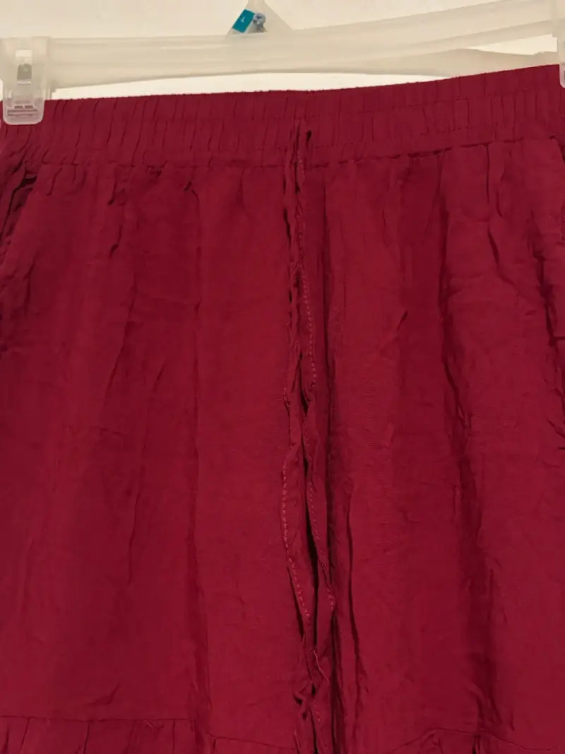 Pantalón estilo pescador color burdeo - 5