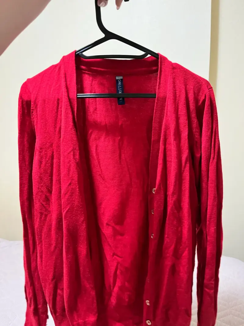 Cárdigan rojo de mujer Marittimo - 1
