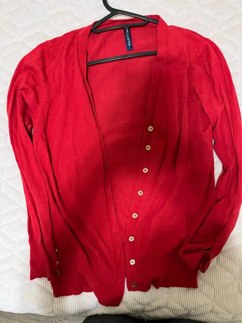Cárdigan rojo de mujer Marittimo - 4