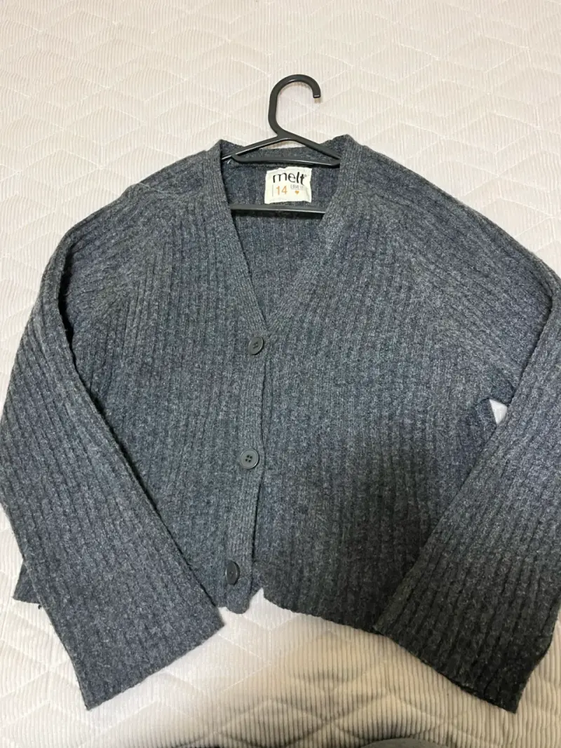 Cardigan gris de punto Melt talla 14 - 1