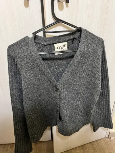 Cardigan gris de punto Melt talla 14 - miniatura 2