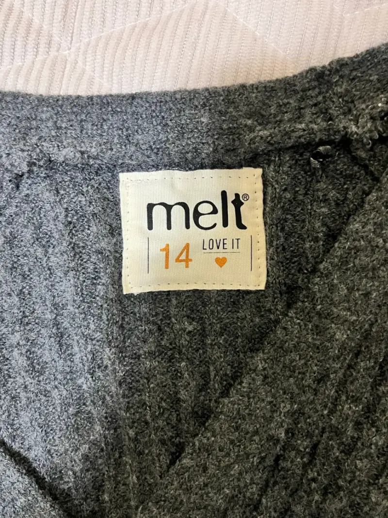 Cardigan gris de punto Melt talla 14 - 3