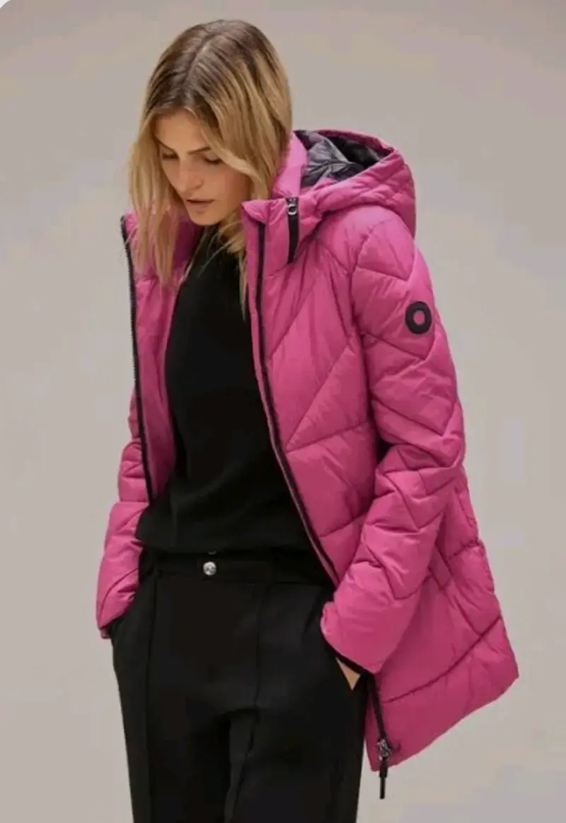 Chaqueta Street One rosa con capucha - 1