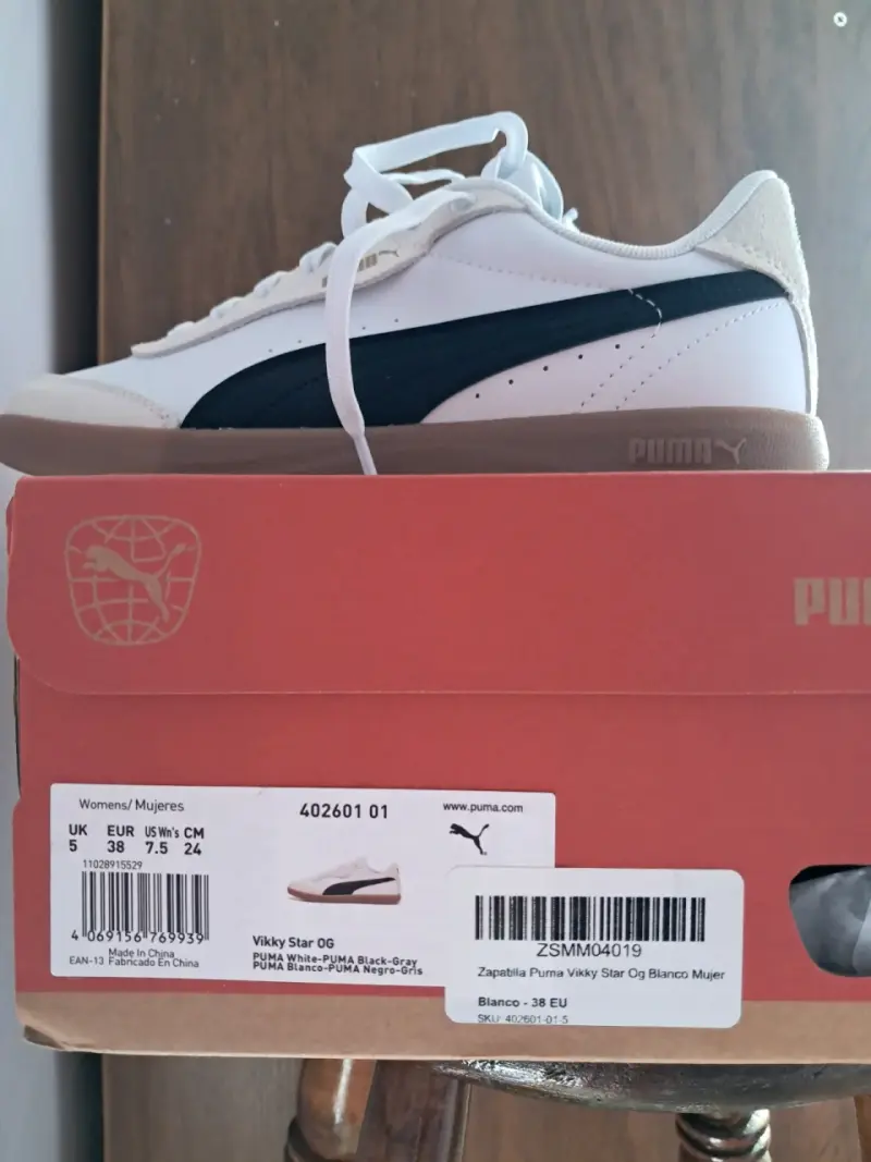 Zapatillas blancas Puma unisex talla 38/24cm - 6
