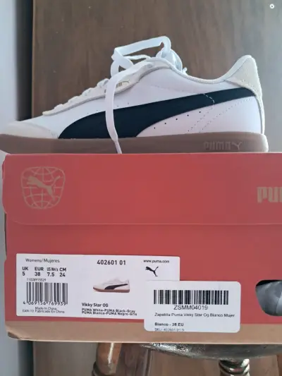 Zapatillas blancas Puma unisex talla 38/24cm - miniatura 6