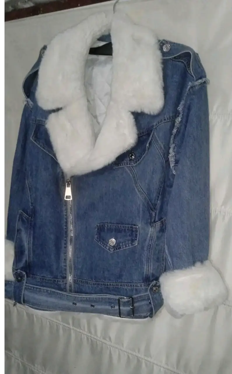 Chaqueta de Mezclilla con Felpa para Mujer - 3