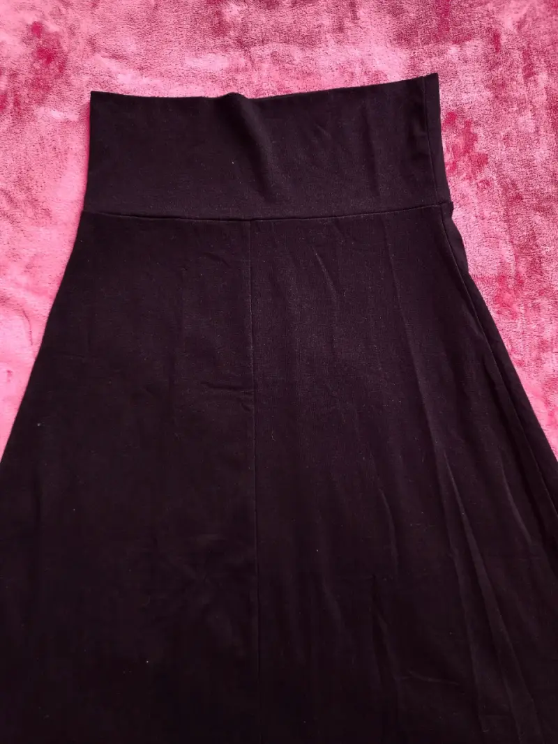 Falda larga negra elegante para mujer - 3