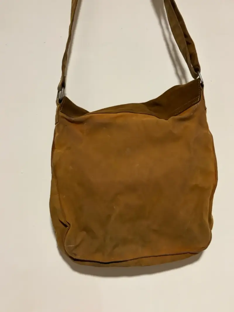 Bolso bandolera de gamuza marrón Opposite - 3