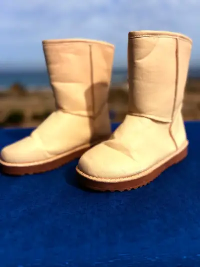 Botas de invierno beige para mujer - miniatura 3
