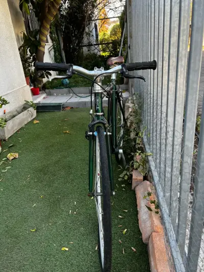 Bicicleta Hernández verde con asiento marrón - miniatura 2
