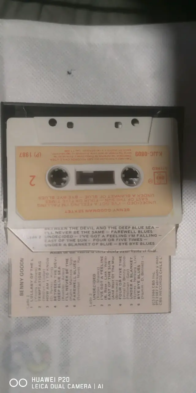 Cassette Benny Goodman Sextet Vintage - 3