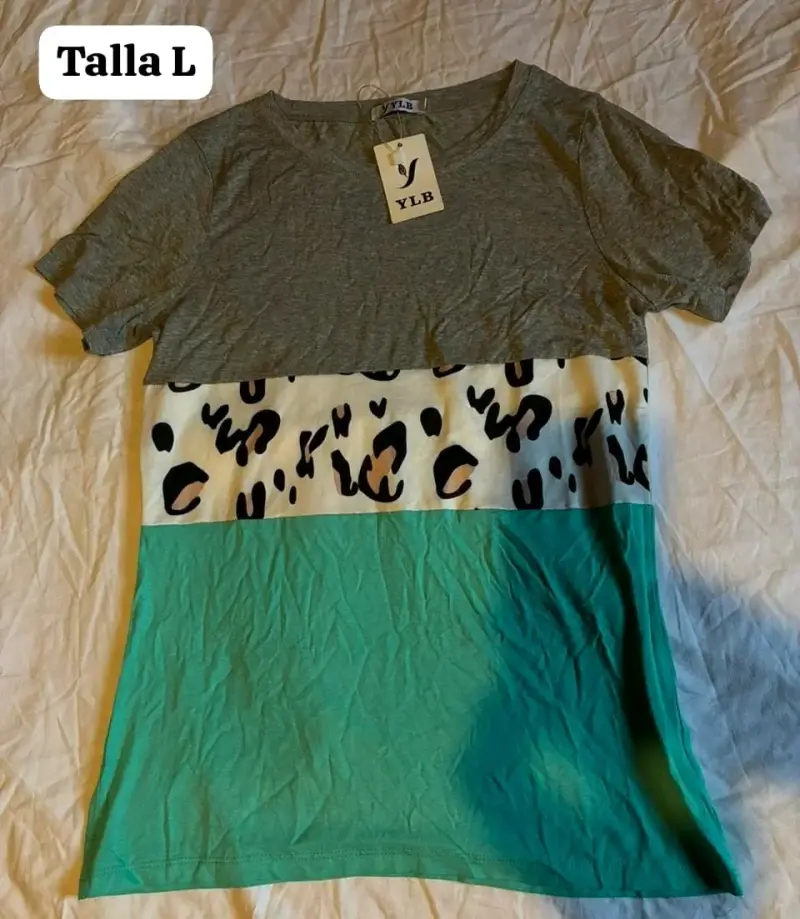 Polera estampada de mujer talla L
