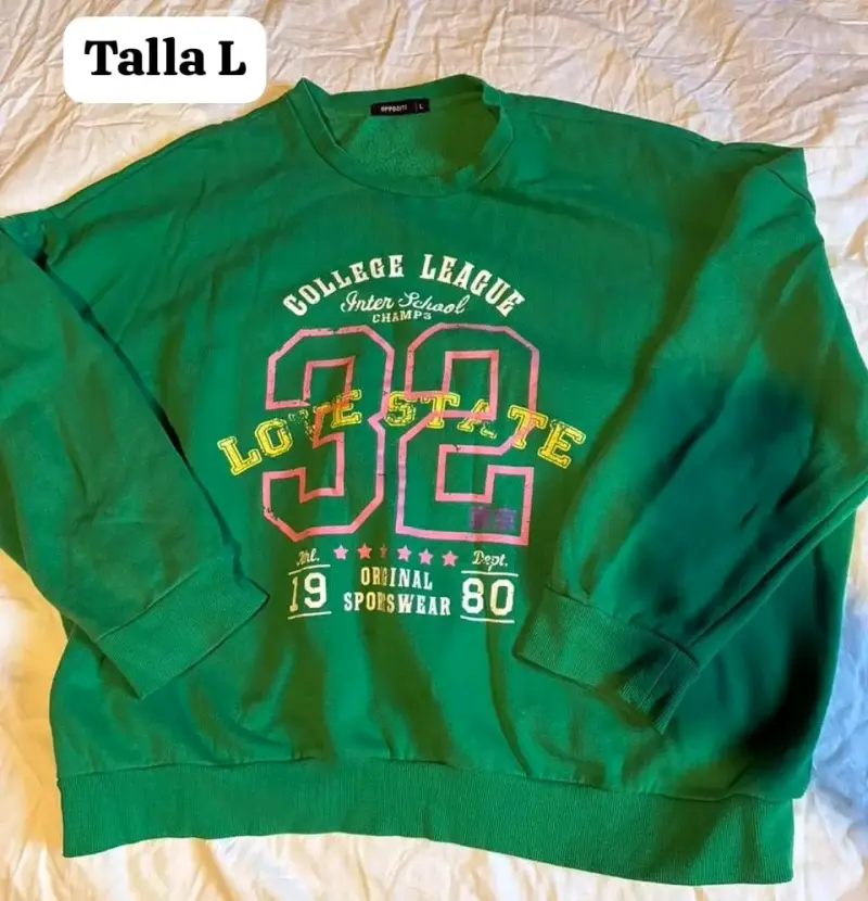 Polerón verde College League talla L