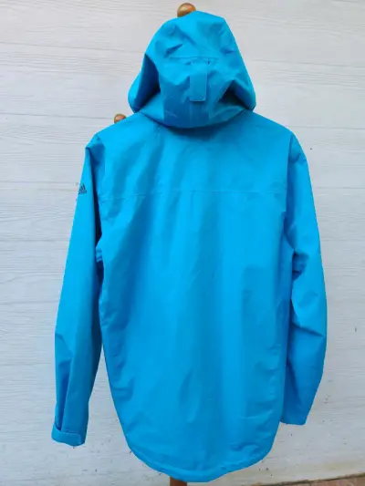 Chaqueta impermeable azul Adidas ClimaProof - miniatura 3
