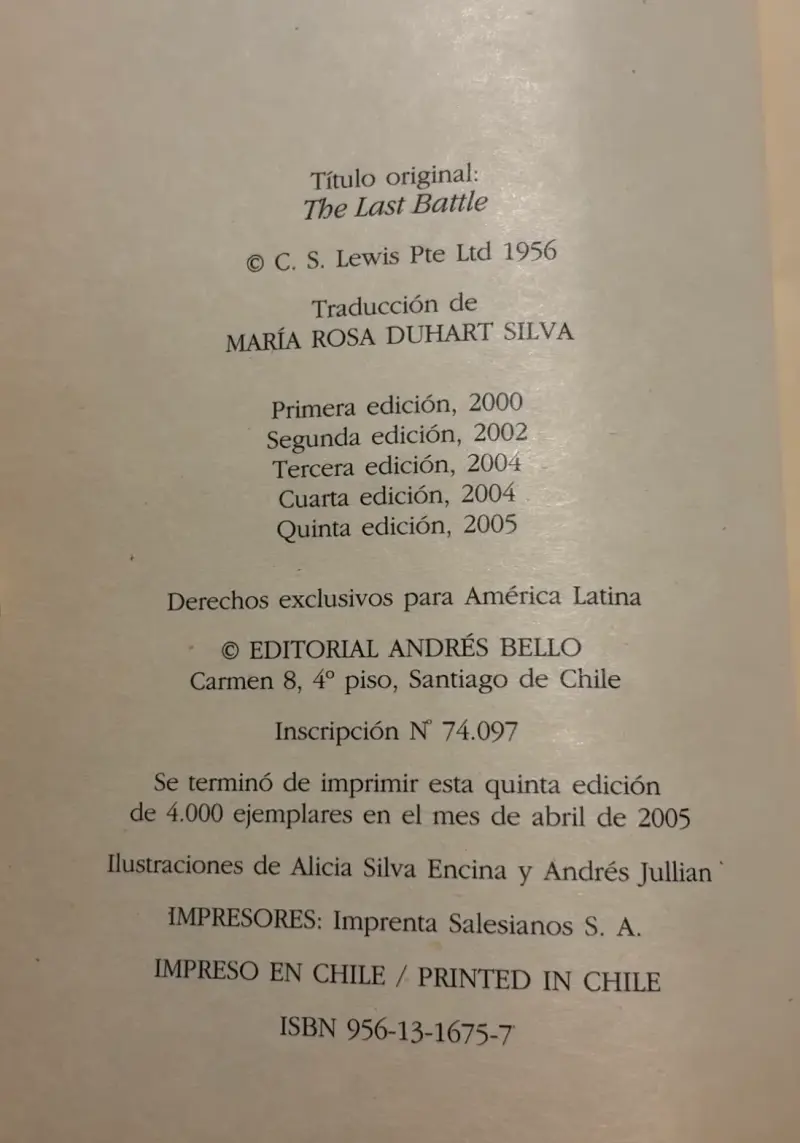 Libro La Última Batalla de C.S. Lewis - 2