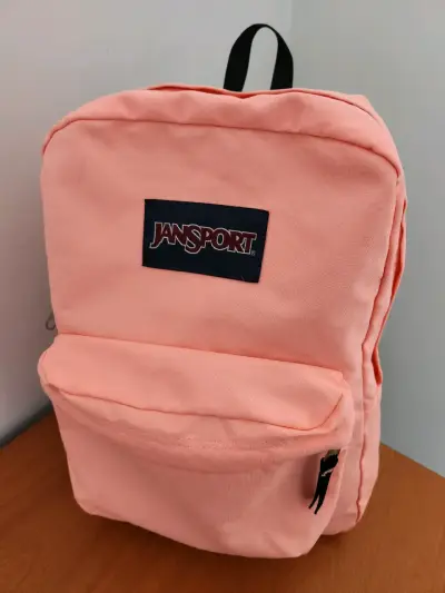 Mochila Jansport rosa claro con amplio compartimento - miniatura 1