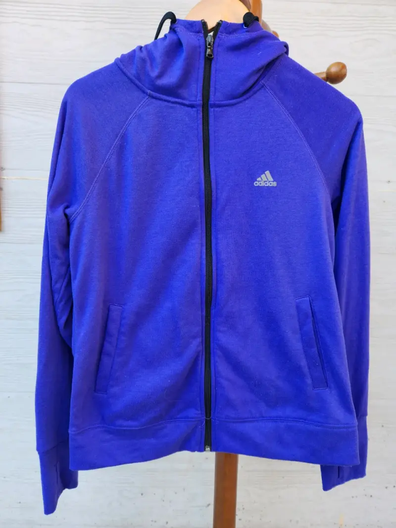 Polerón Adidas Climalite mujer morado con Capucha - 1