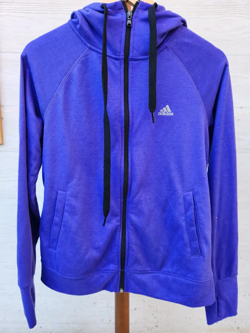 Polerón Adidas Climalite mujer morado con Capucha - 4
