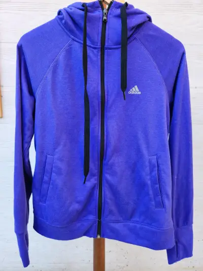 Polerón Adidas Climalite mujer morado con Capucha - miniatura 4