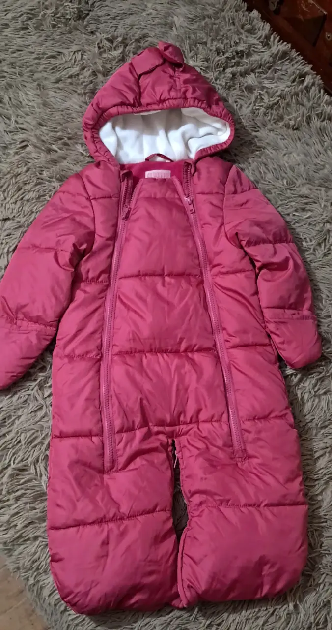 Enterito de invierno para bebé rosado