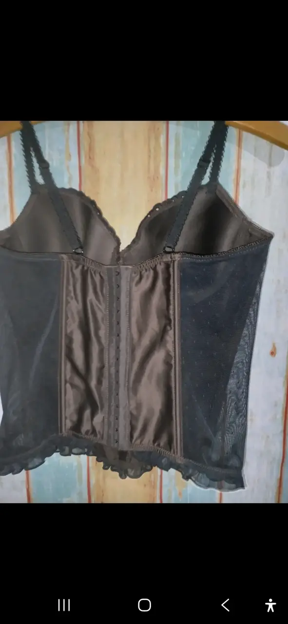 Corset negro elegante con encaje - 2